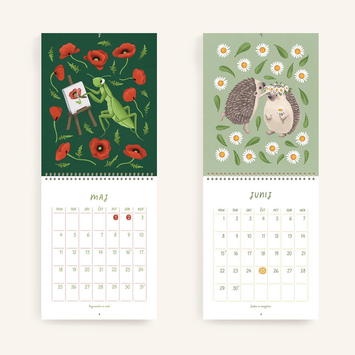 Na travniku - Stenski koledar 2026