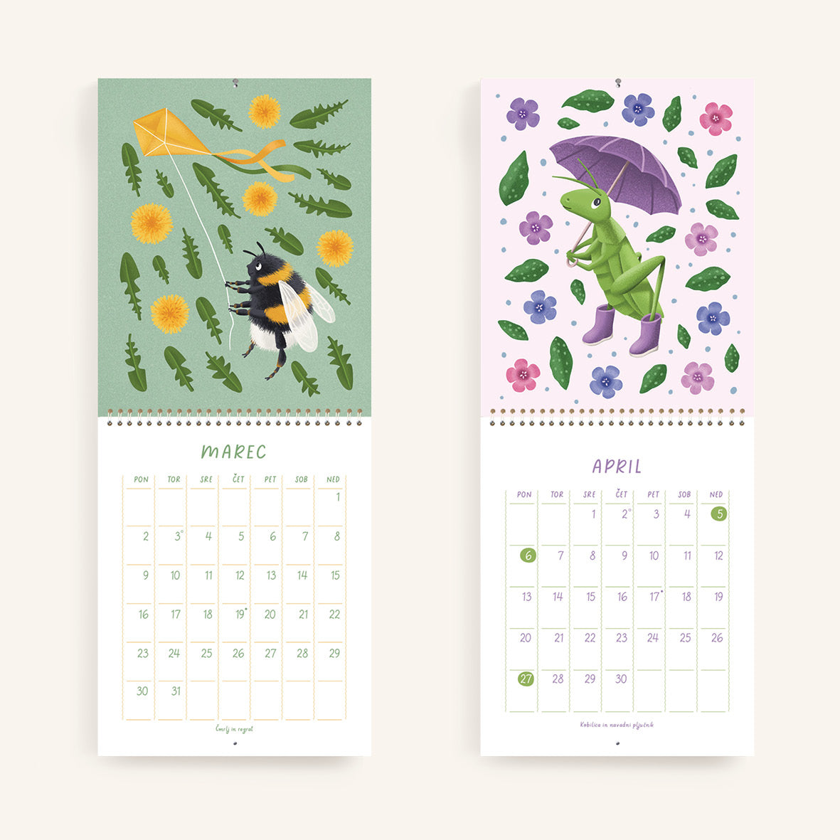 Na travniku - Stenski koledar 2026