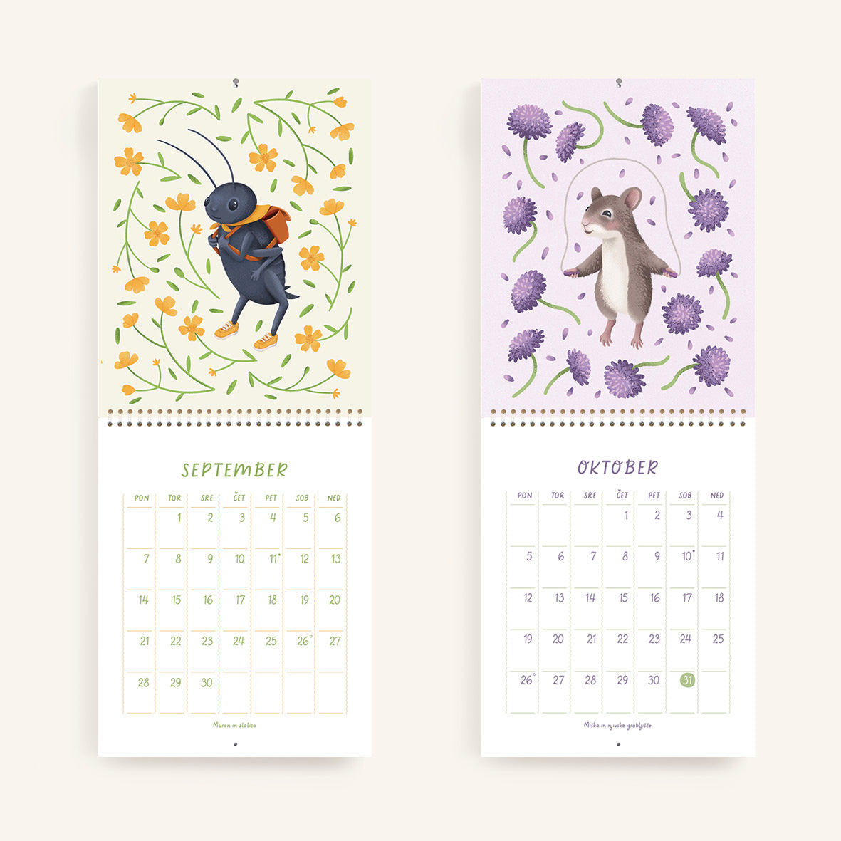 Na travniku - Stenski koledar 2026