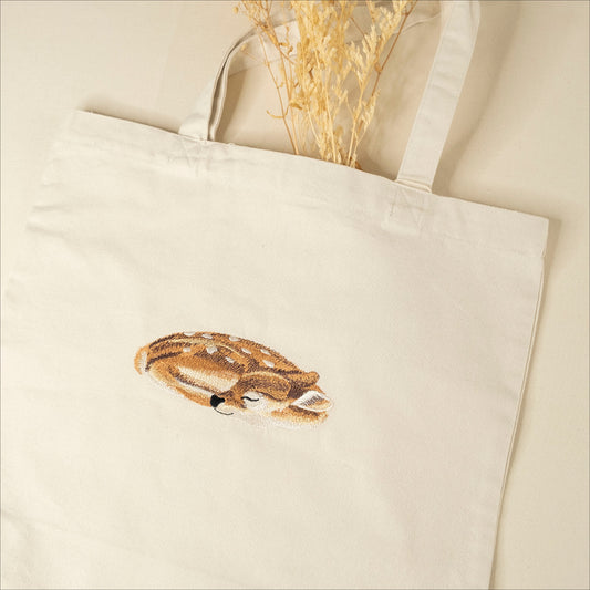 Vrečka iz recikliranega platna - Srnica spi