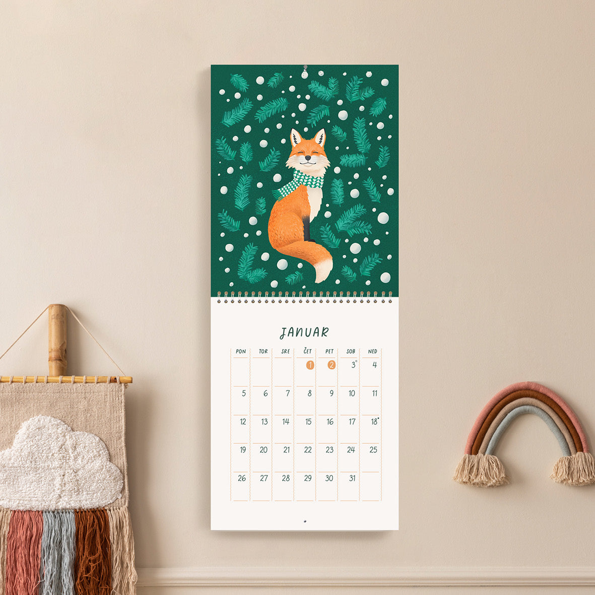 Igrivi svet živali - Stenski koledar 2026