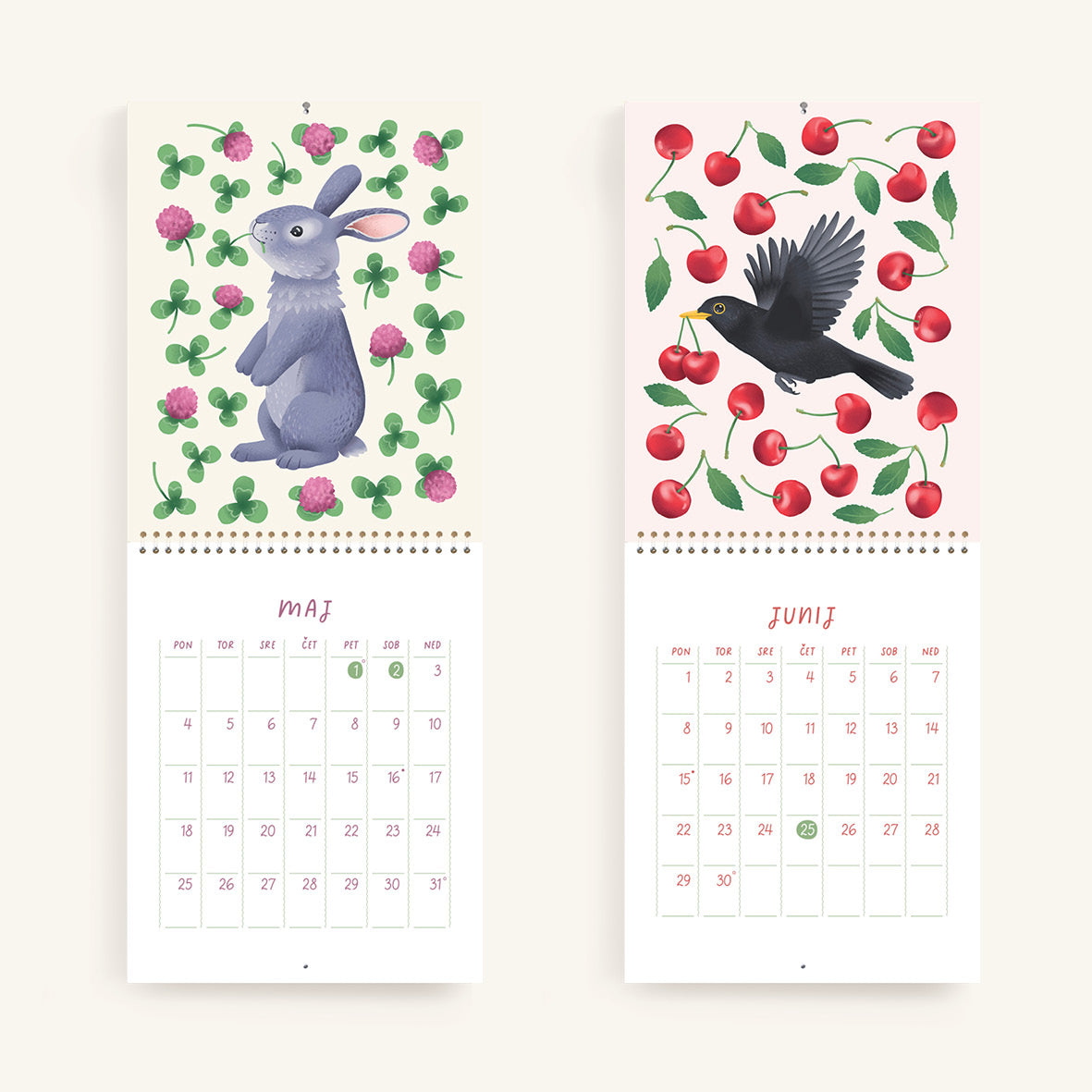 Igrivi svet živali - Stenski koledar 2026