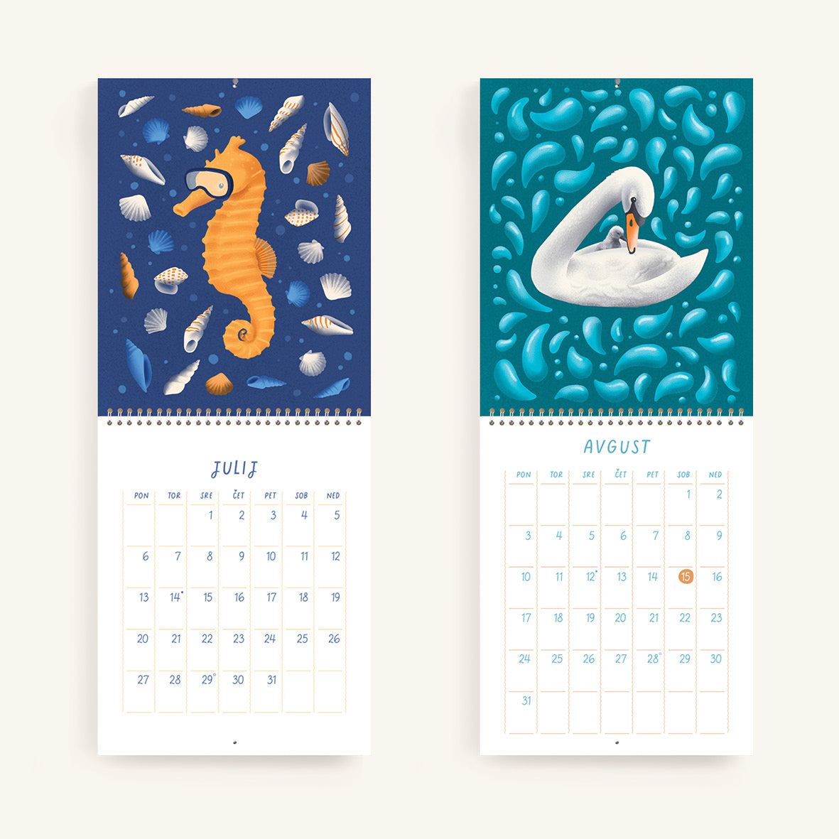 Igrivi svet živali - Stenski koledar 2026