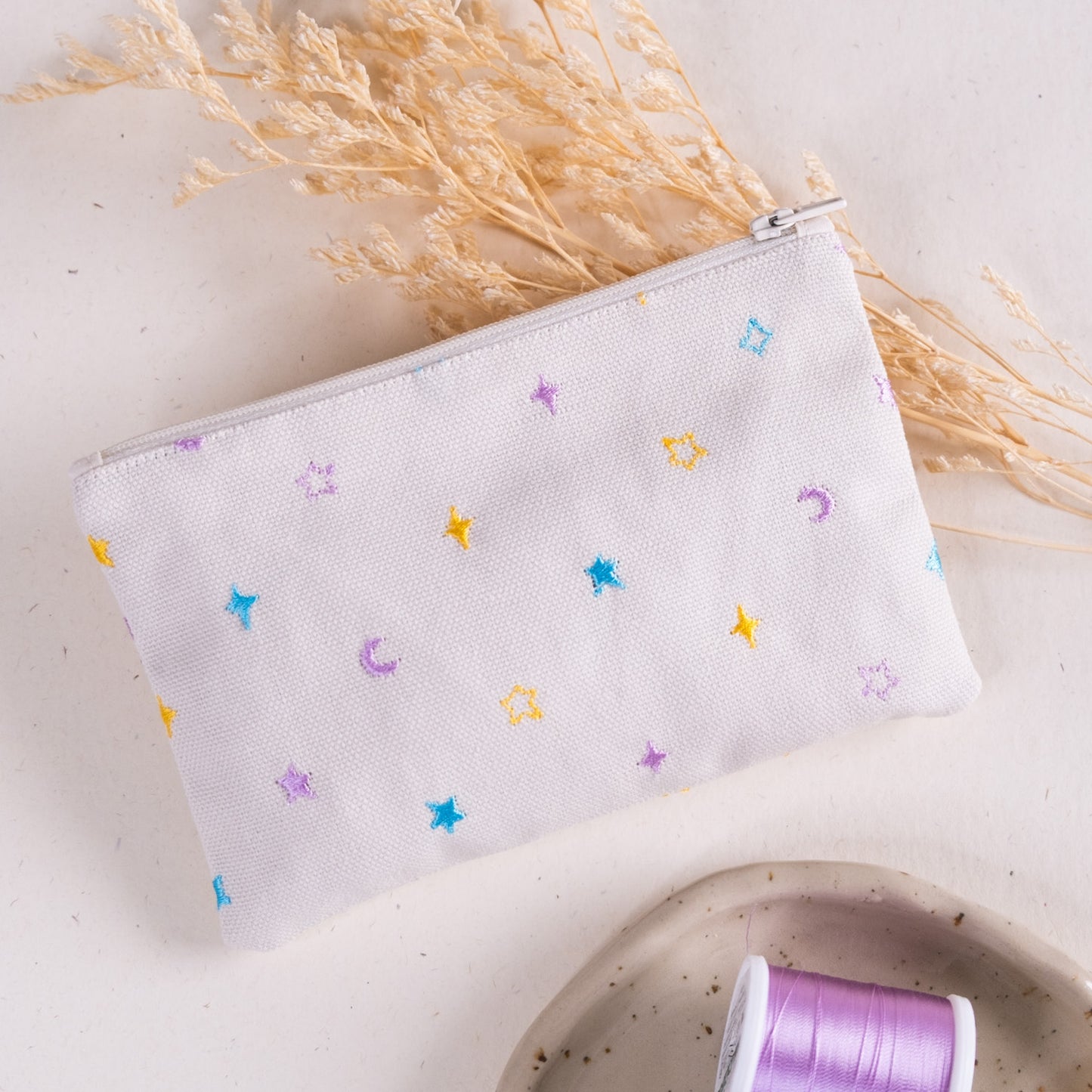 Torbica na zadrgo - Zvezdice in lune