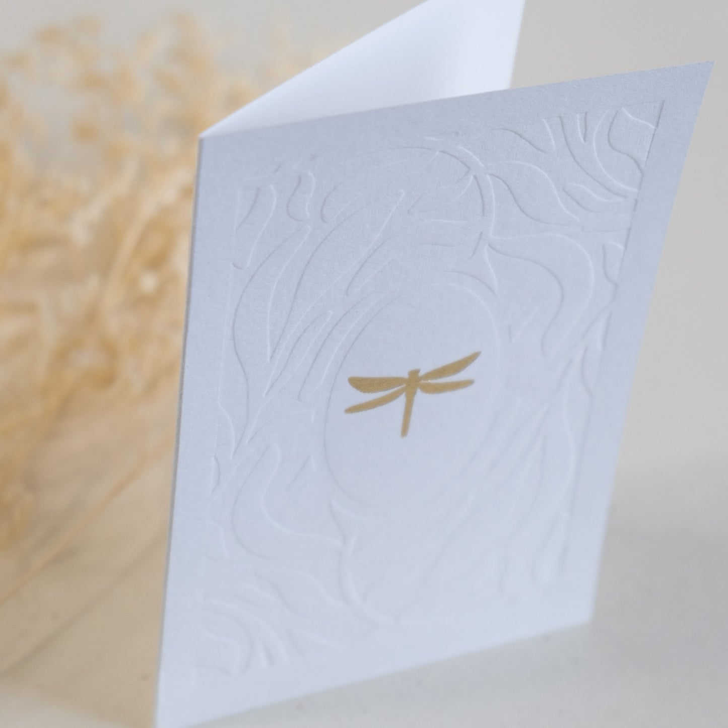 Voščilnica z zlatim in slepim tiskom - Kačji pastir