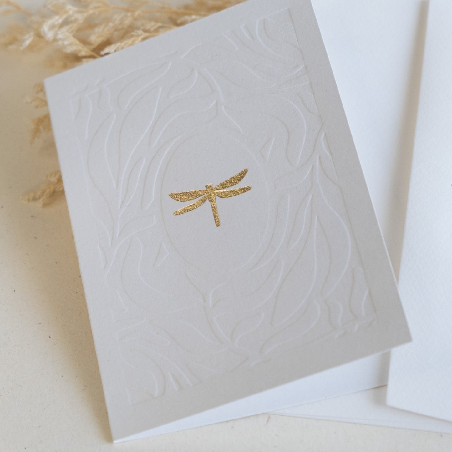 Voščilnica z zlatim in slepim tiskom - Kačji pastir