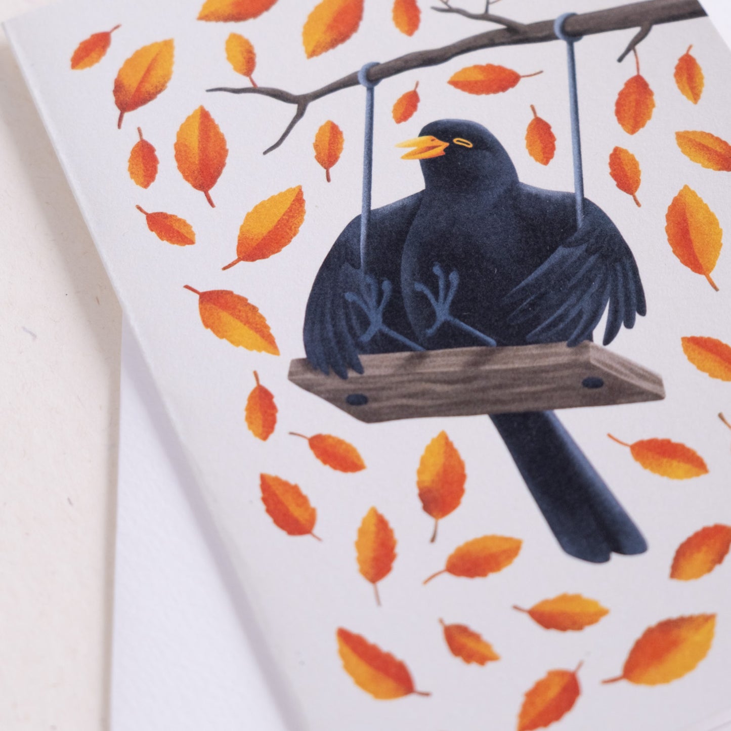 Voščilnica - Kos na gugalnici