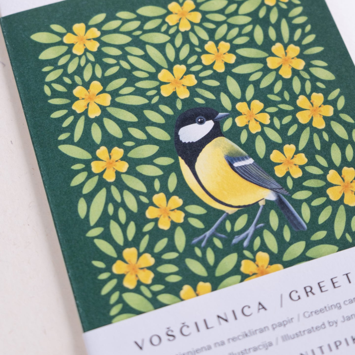 Voščilnica - Sinička