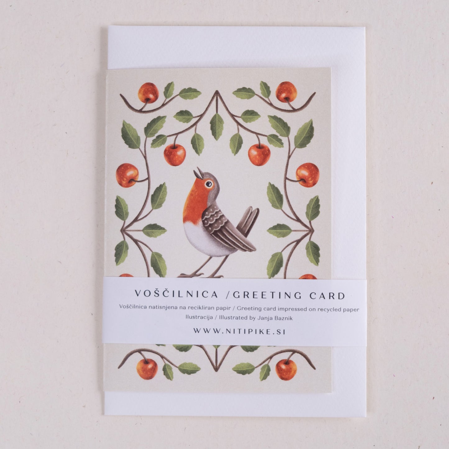 Voščilnica - Taščica in jabolka